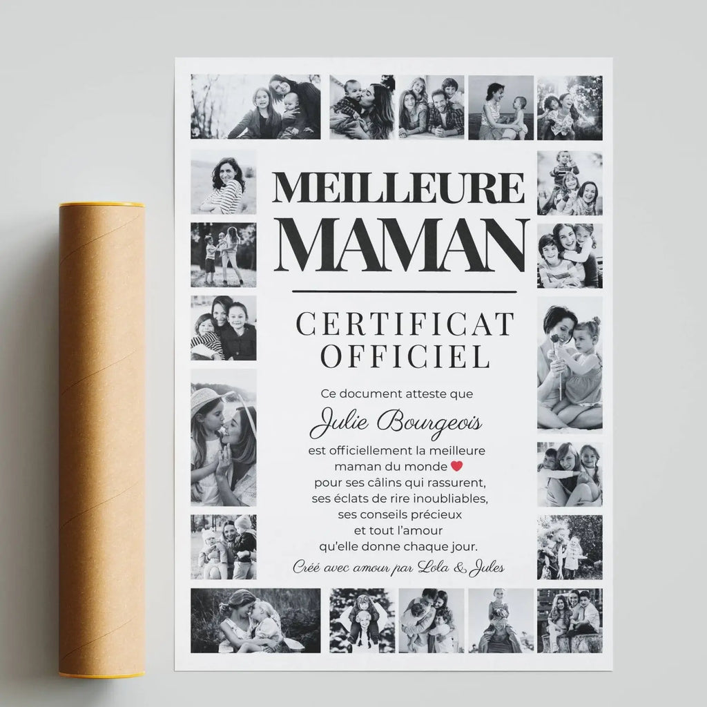 Idée cadeau maman originale avec photos personnalisées et message émotion