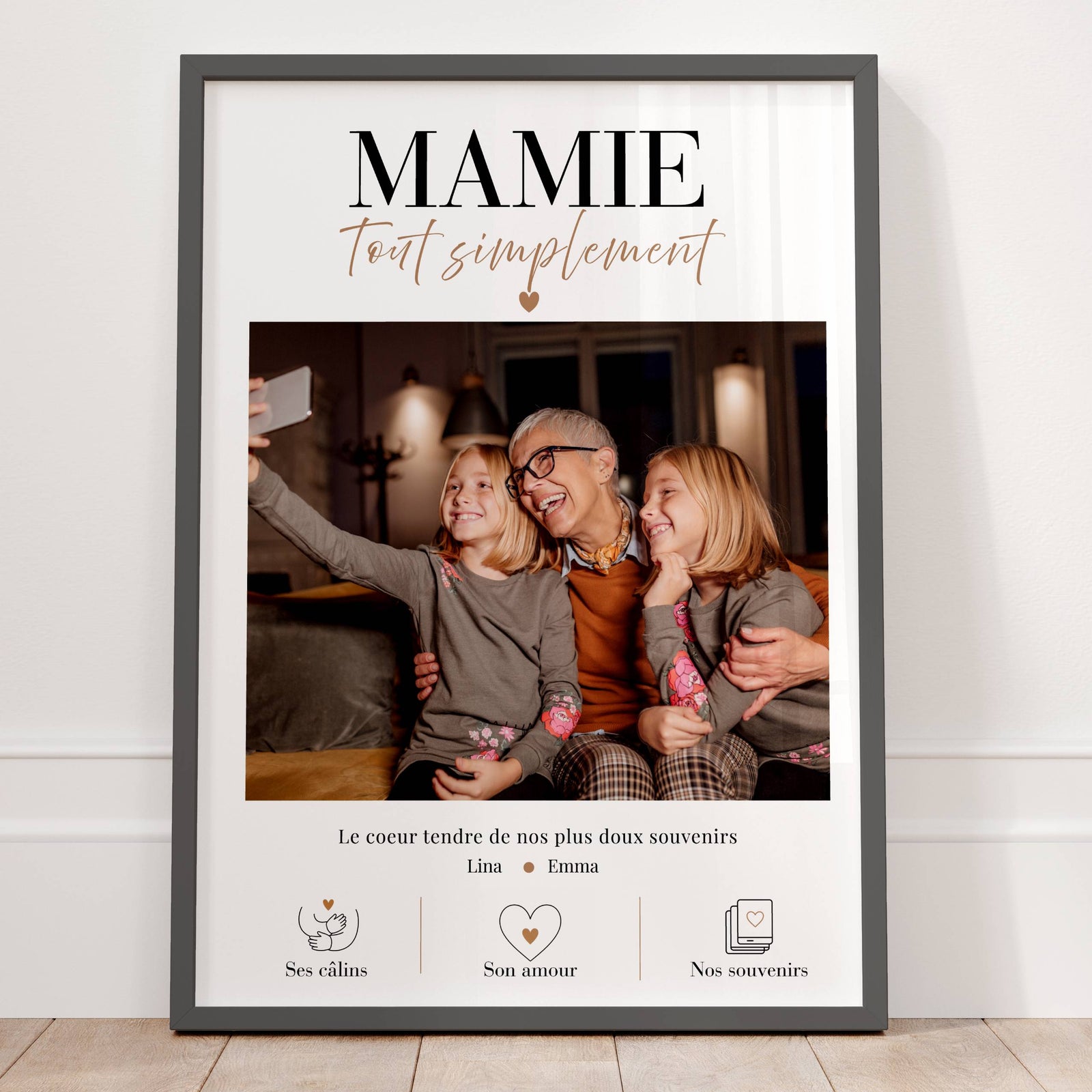 Affiche personnalisée offerte en cadeau