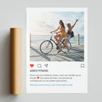 Idée cadeau originale pour meilleure amie avec affiche Instagram personnalisée et photo souvenir