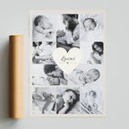 Affiche photo bébé personnalisée imprimée sur papier premium, cadeau naissance original à conserver toute une vie