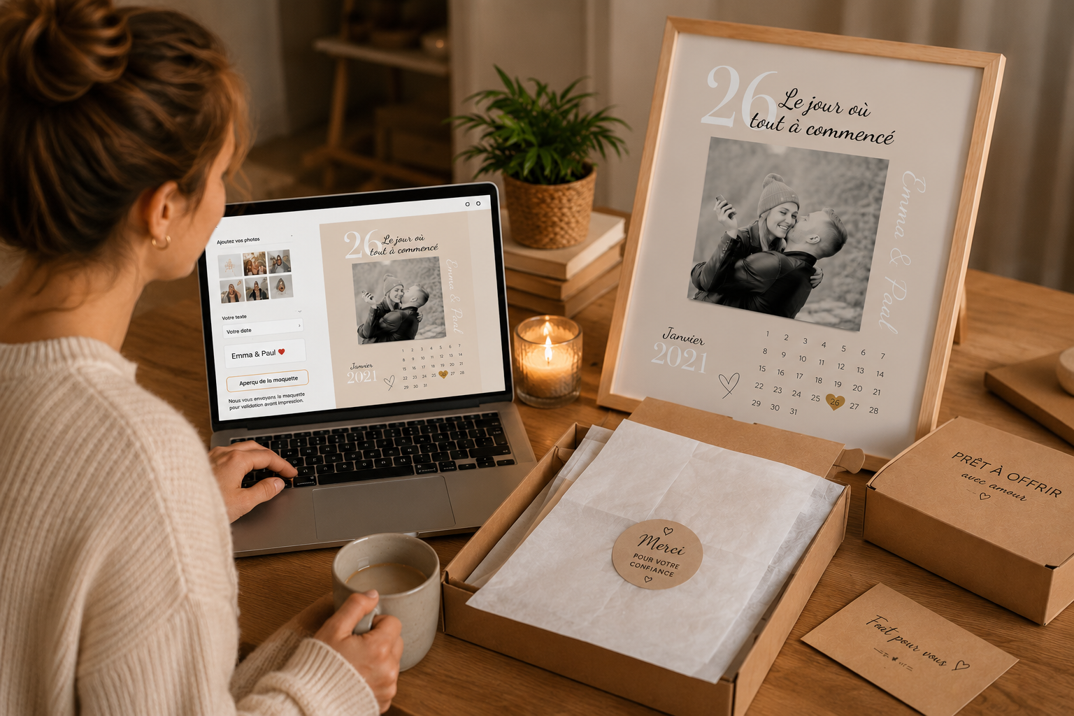Affiche personnalisée offerte en cadeau