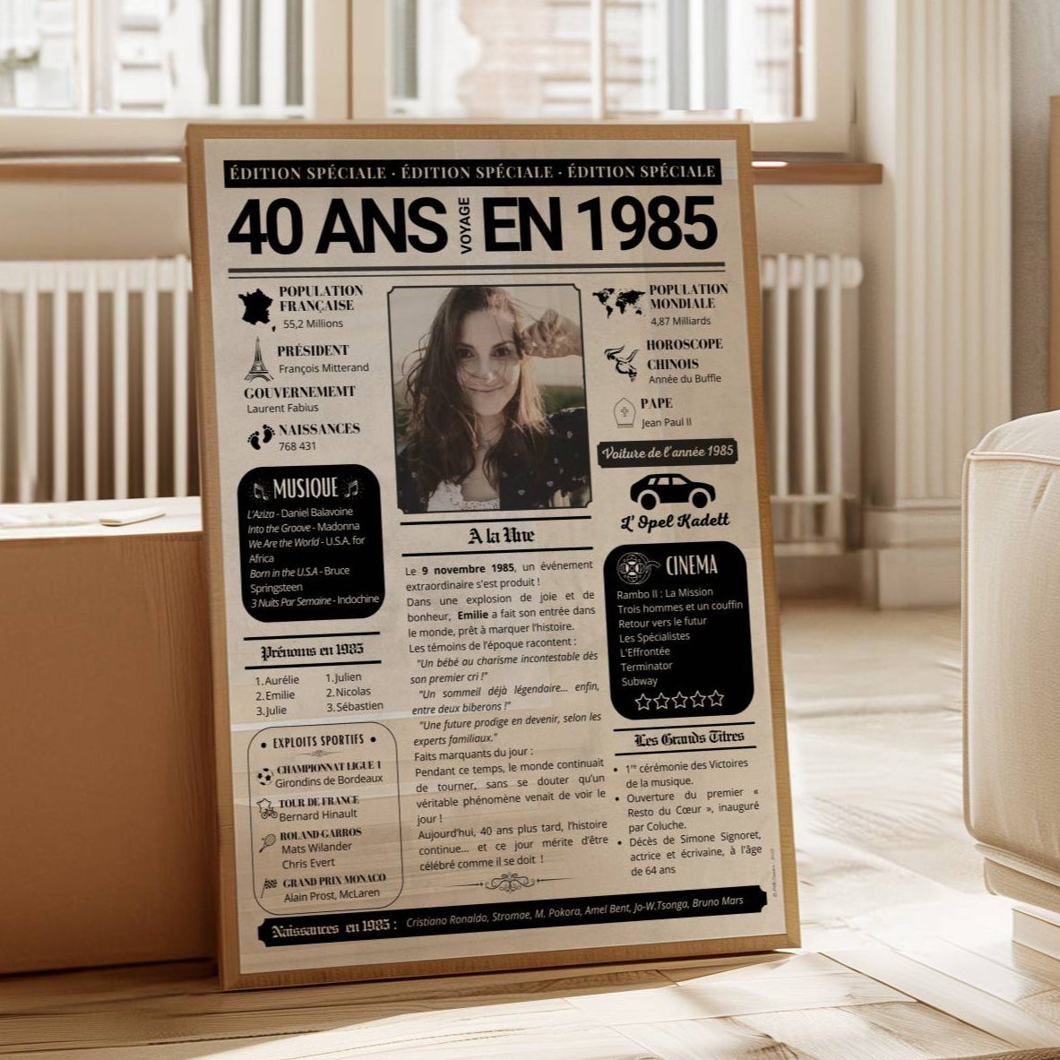 Affiche 40 ans  : Journal de l'Année 1985 🗞️