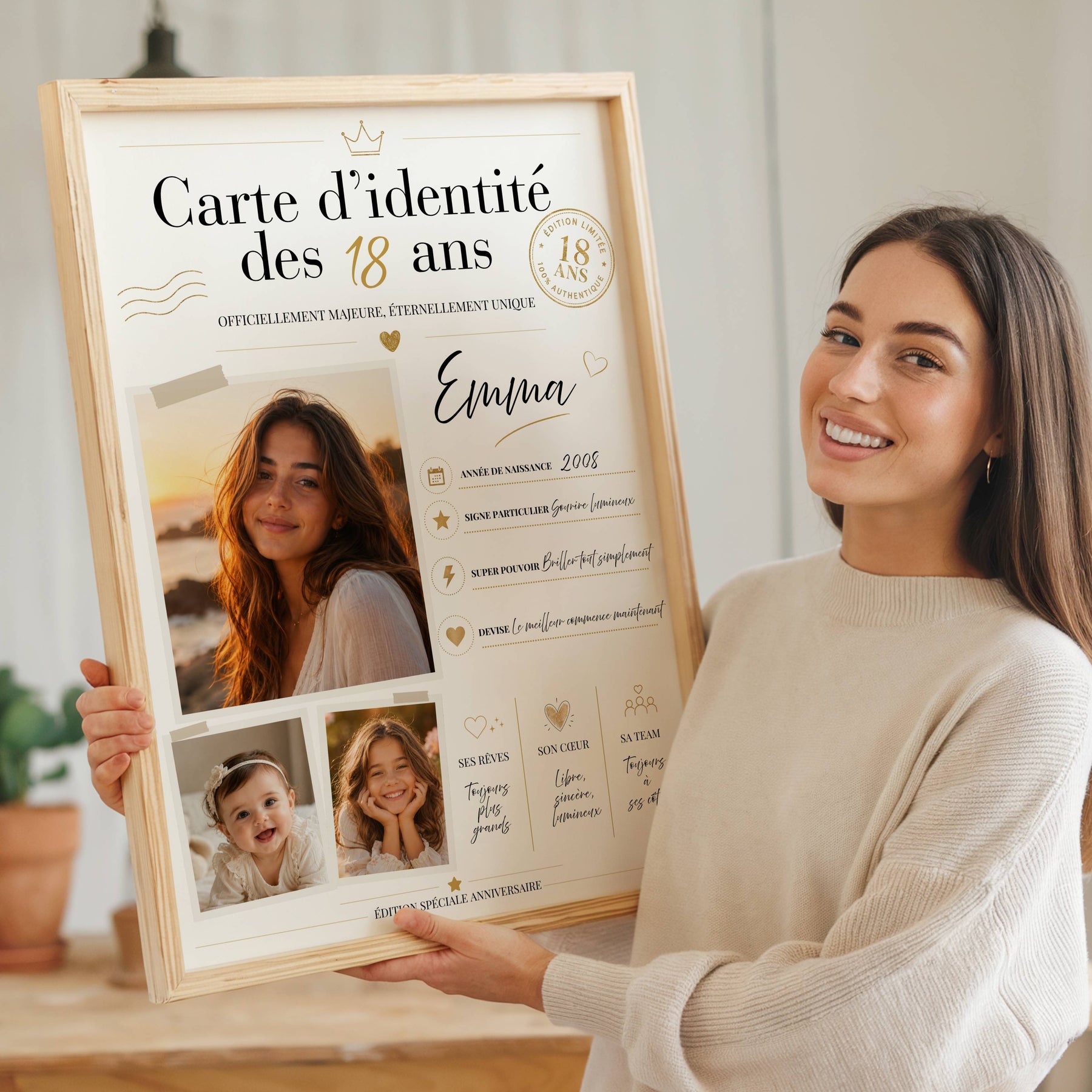 Cadeau personnalisé 18 ans  Mlle Créative prêt à offrir