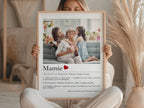 Affiche Mamie avec photo, moment de tendresse grand-mère et petit-enfant, cadeau personnalisé