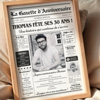 Affiche photo personnalisée anniversaire homme avec souvenirs et message des proches