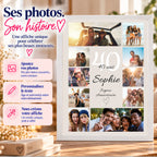 Affiche  en cadre blanc : aperçu avant impression, modifications possibles et validation avant production.