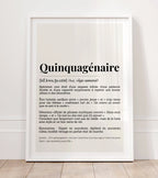 Idée cadeau 50 ans original – affiche à encadrer