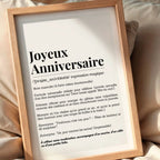 Affiche déco fête d’anniversaire – à encadrer ou poser